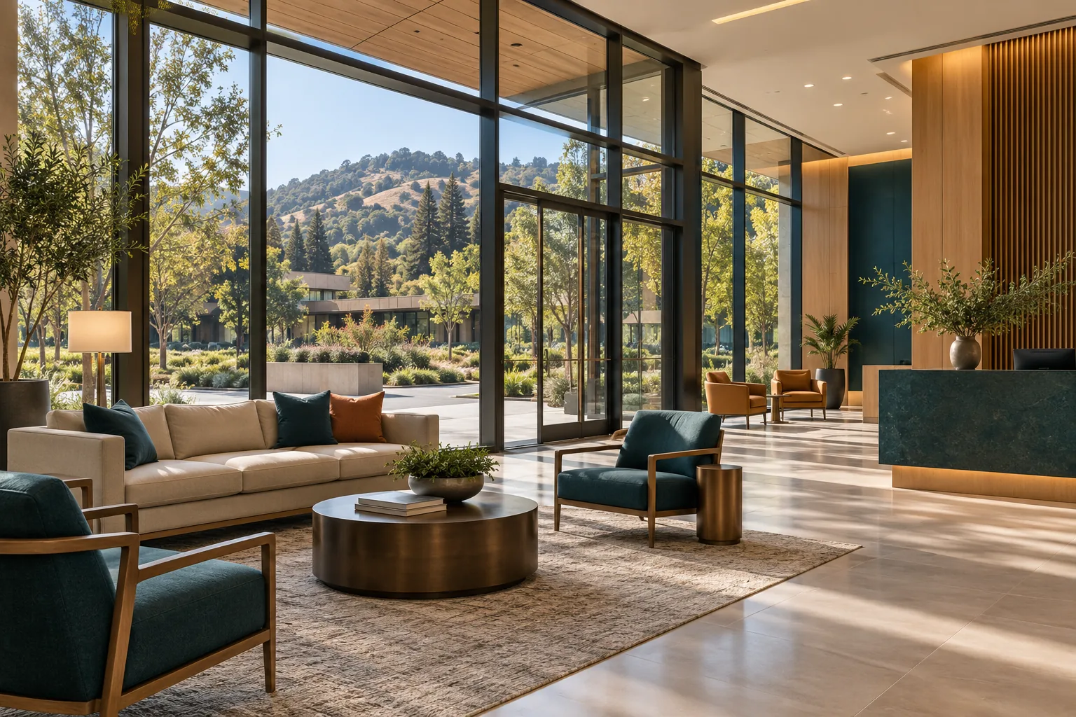 Medical office building lobby in Palo Alto